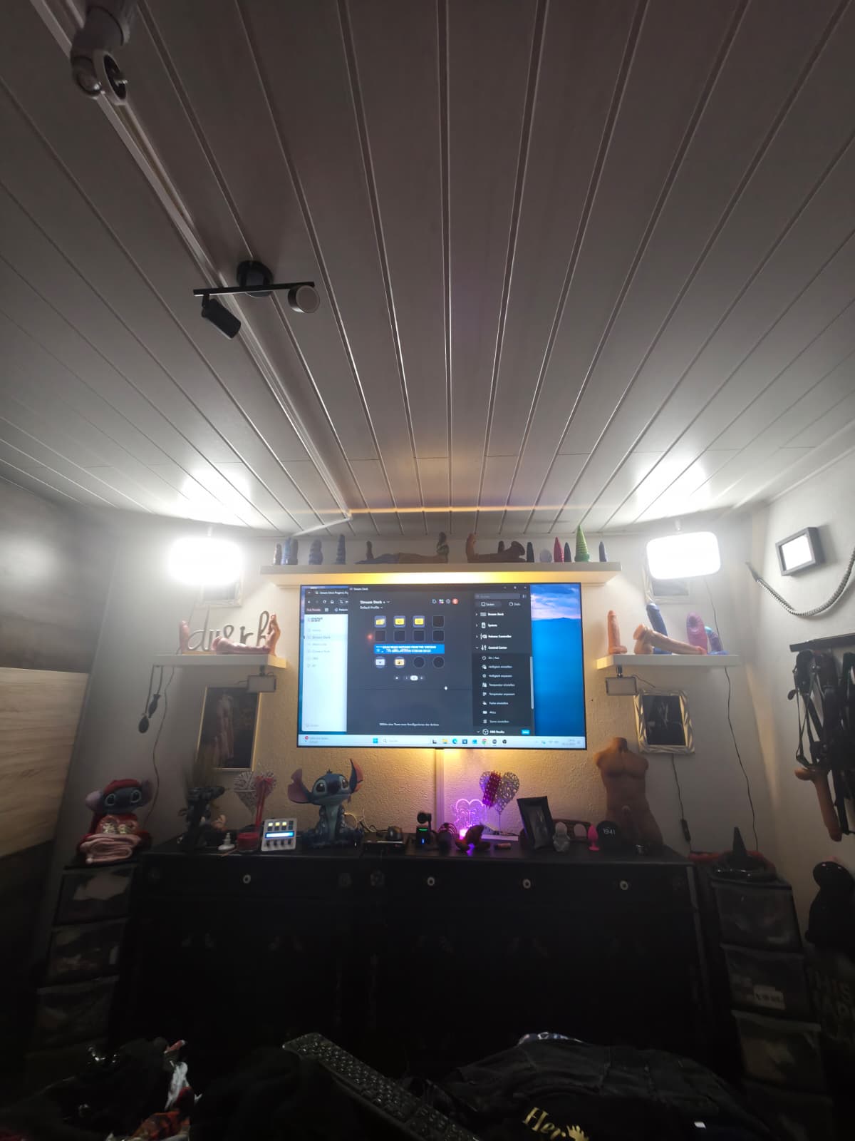 Behind-the-scenes Moment beim Setup